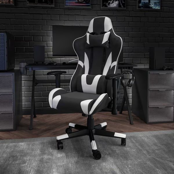 Black LeatherSoft Gaming Chair with Reclining Back, Flash Furniture, Mfr#: CH-187230-1-BK-GG